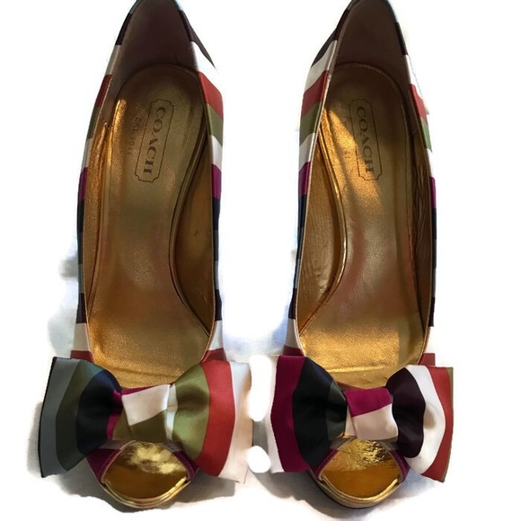 Coach Shoes - Coach Satin Peep toe with Bow